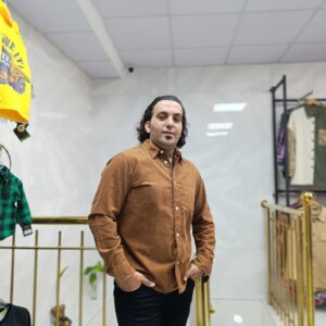 پیراهن مخمل کبریتی مردانه کد20108