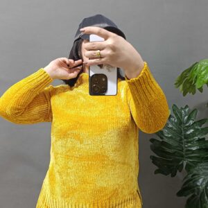 بافت موهر یقه سه سانت زنانه کد 13345